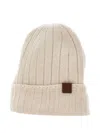 Eleventy Ribbed Cashmere Beanie In Neutral