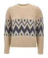 Eleventy Geometric-pattern Sweater In Multi