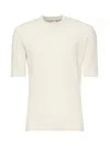 Eleventy Sand Ribbed Crew Neck T Shirt