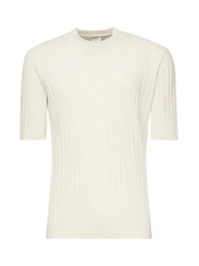 ELEVENTY RIBBED CREW NECK T-SHIRT