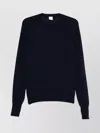 Eleventy Ribbed Crewneck Raglan Sweater With Long Sleeves In Black