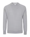 Eleventy Fine-knit Crew Neck Sweater In Gray