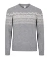 Eleventy Heathered Grey Crew-neck Cashmere Blend Sweater In Gray