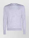 Eleventy Ribbed Crewneck Sweater Soft Texture In White