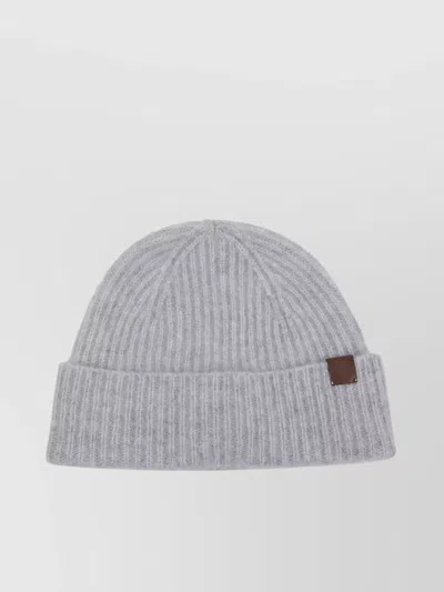 ELEVENTY RIBBED CUFF FOLDED BEANIE HAT