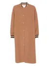 Eleventy Wollmantel Mit Gerippten Bündchen In Brown