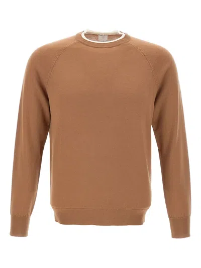 ELEVENTY RIBBED-HEM WOOL SWEATER