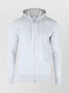 Eleventy Ribbed Hooded Crewneck Sweater With Long Sleeves In Blue