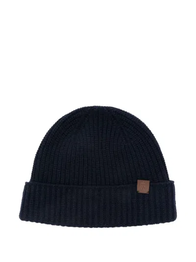 Eleventy Ribbed-knit Beanie In Blue