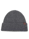 Eleventy Ribbed Knit Beanie In Gray