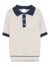 Eleventy Polo In Maglia A Coste In Grey