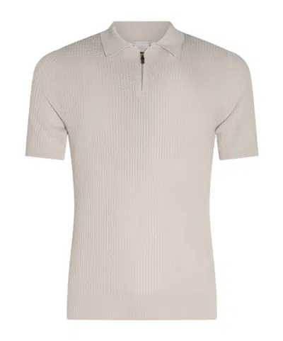 ELEVENTY RIBBED-KNIT  POLO SHIRT