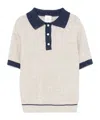 Eleventy Polo In Maglia A Coste In White