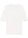 Eleventy Ribbed-knit T-shirt In White