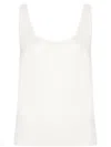 Eleventy Ribbed-knit Tank Top In White