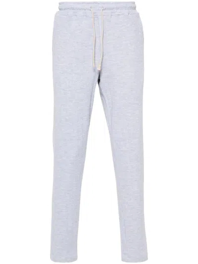 Eleventy Ribbed-knit Trousers In Grey