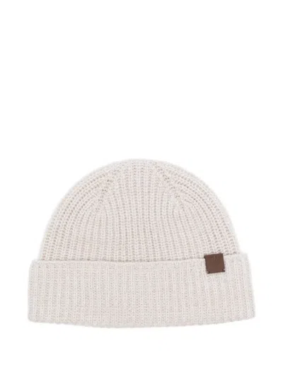 Eleventy Ribbed Logo-patch Beanie In Gray