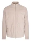 Eleventy Ribbed-panel Jacket In Neutral