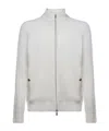 Eleventy Ribbed-panels Jacket In White