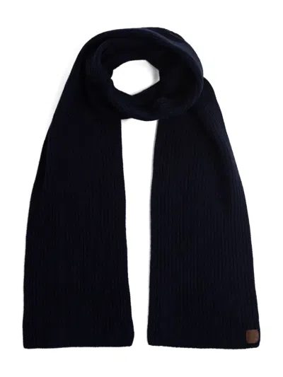 Eleventy Ribbed Scarf In Blue