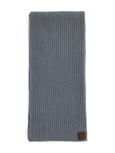 Eleventy Ribbed Scarf In Gray