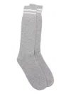 Eleventy Ribbed Socks In Gray