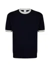 Eleventy Ribbed T-shirt In Blue