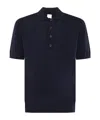Eleventy Cotton And Cashmere Polo Shirt In Blue