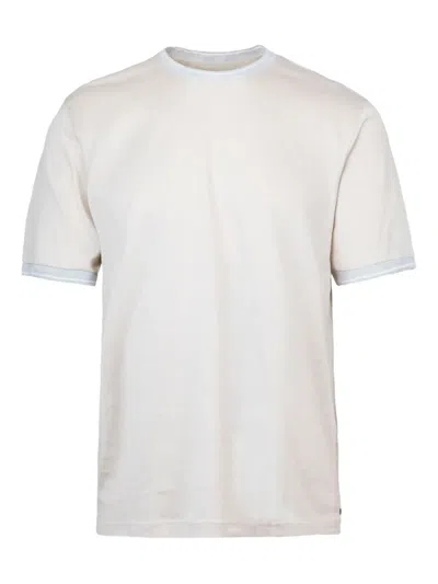 ELEVENTY RIBBED-TRIM T-SHIRT
