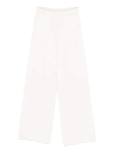 Eleventy Ribbed Trousers In White