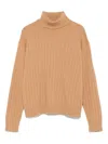 Eleventy Gerippter Rollkragenpullover In Brown