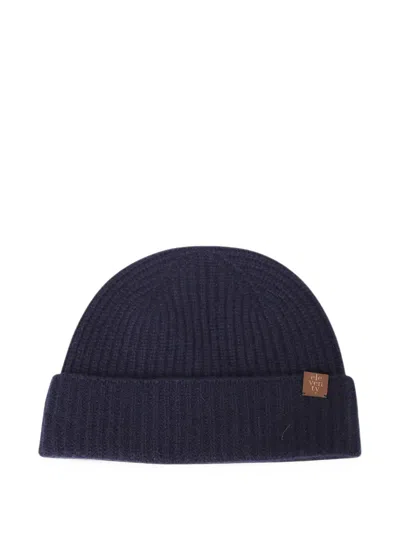 Eleventy Ribbed-knit Beanie Hat In Blue
