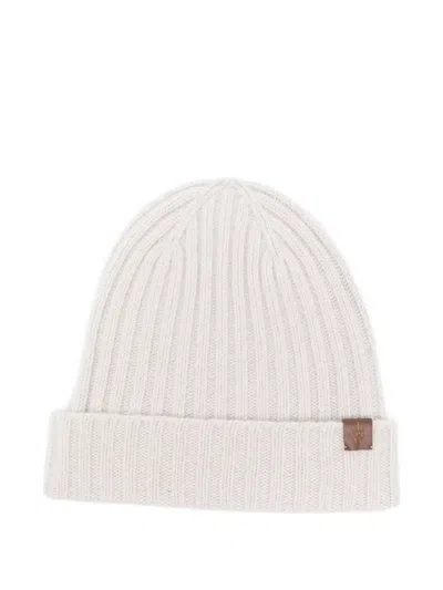 Eleventy Ribbed-knit Cashmere Beanie Hat In Orange