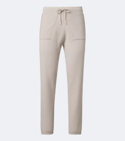 Eleventy Ribbed-knit Cashmere Sweatpants In Animal Print