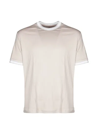 Eleventy Ringer Trim T-shirt In Neutral