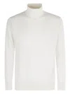 Eleventy Tipping Turtleneck Sweater In White