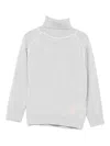 Eleventy Roll-neck Wool Sweater In Gray