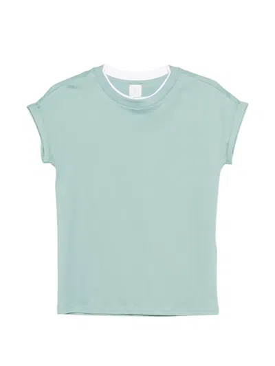 Eleventy Rolled-sleeve Trim T-shirt In Multi