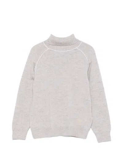 Eleventy Kids' Roll-neck Sweater In Gray