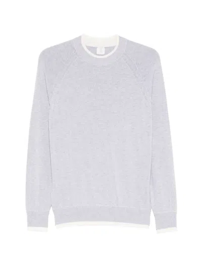 Eleventy Round-neck Cotton Sweater In Black
