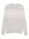 Eleventy Round-neck Jacquard Sweater In Gray