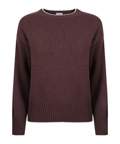 Eleventy Round-neck Knitted Sweater In Red