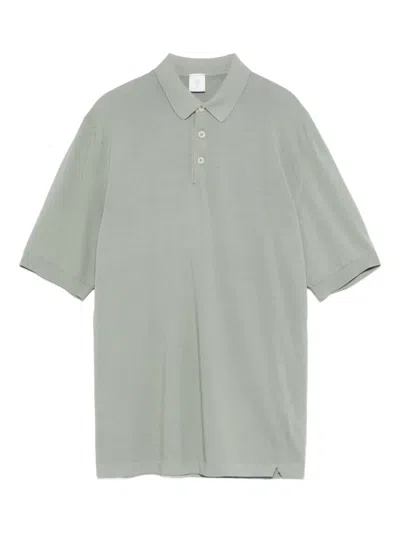 Eleventy Round Neck Polo Shirt In Green