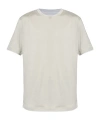 Eleventy Beige Crew Neck T-shirt In White