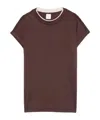 Eleventy Round Neck Short-sleeved T-shirt In Brown