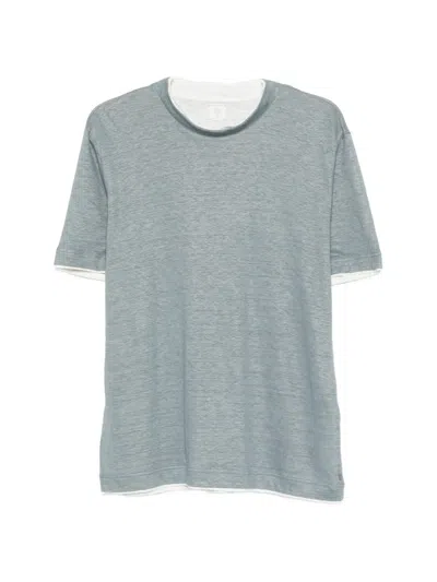 Eleventy Round Neck T-shirt In Blue