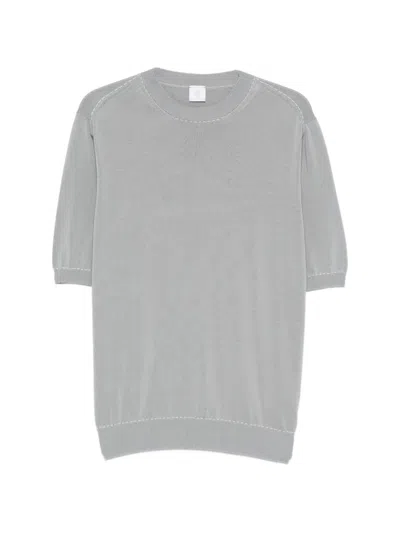 Eleventy Round-neck T-shirt In Gray