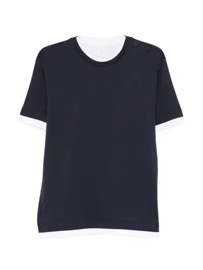 Eleventy Round Neck T-shirt In Black
