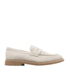 Eleventy Suede Loafers In Neutral
