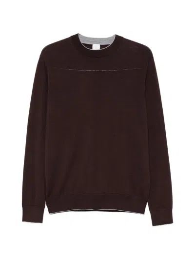Eleventy Round-neck Sweater In Red